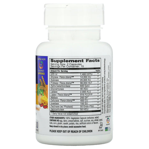 Enzymedica, Digest Spectrum, 30 kapsler