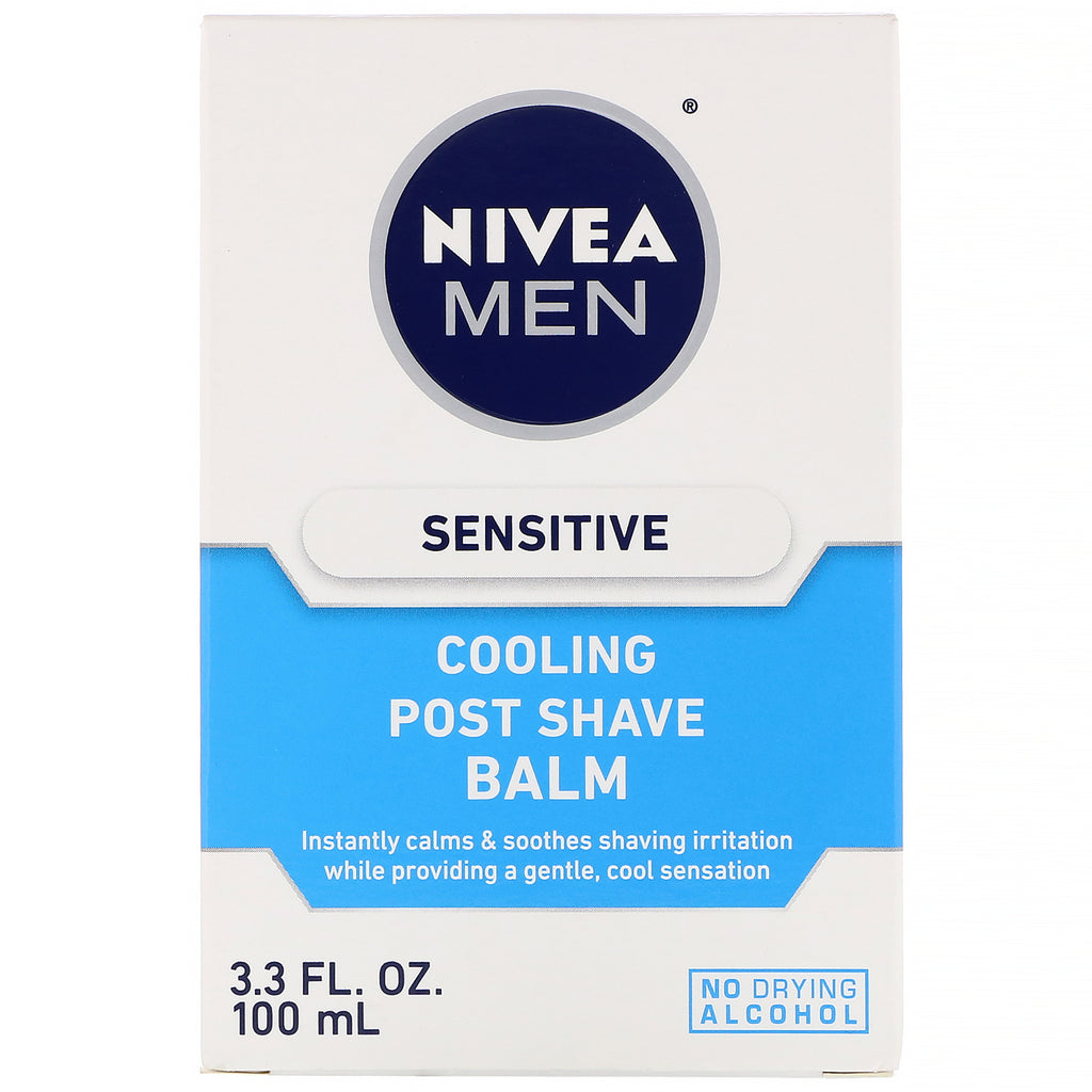 Nivea, Herre, Sensitive Cooling Post Shave Balm, 3,3 fl oz (100 ml)