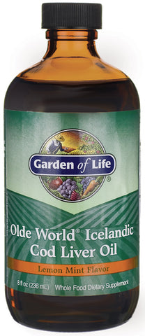 Garden of Life, Olde World Icelandic Cod Liver Oil, Lemon Mint - 236 ml.