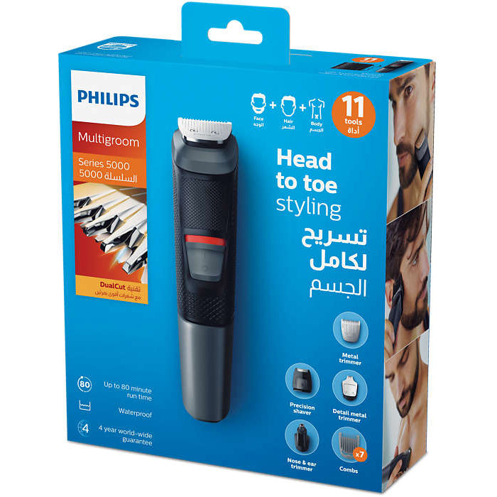 Philips Grooming Kit | 5000 | Trådløs | Vand | 11 Værktøjer