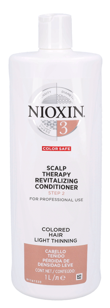 Revitalización de la terapia del cuero cabelludo Nioxin System 3. Acondicionador 1000ml