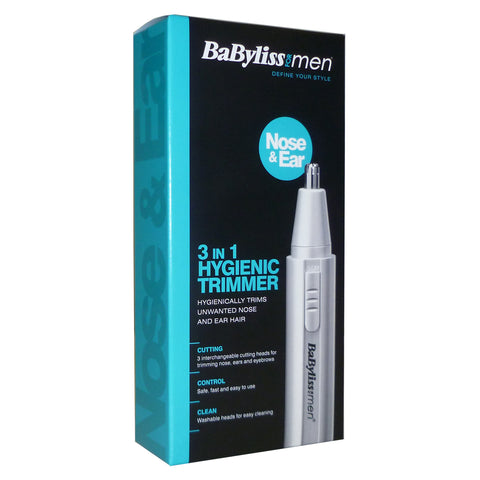 Babyliss Nasal Trimmer | Mens | 3in1 | Wash Head | Battery