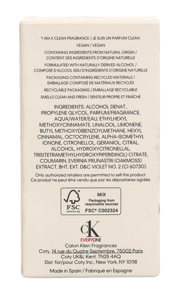 Calvin Klein Ck Everyone Edt Spray 50 ml