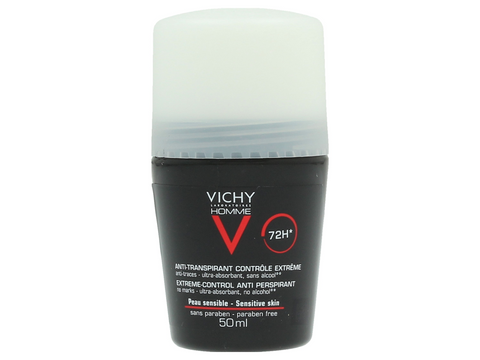 Vichy Homme Roll On Deodorant Sensitive Skin 72H 50 ml