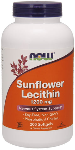 NOW Foods, Sunflower Lecithin, 1200mg - 200 softgels