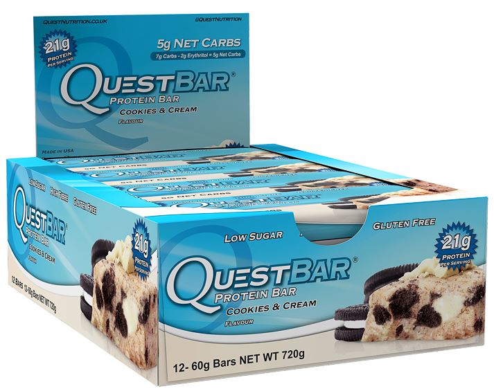 Quest Nutrition, Quest Bar, Cookies & Cream - 12 bars