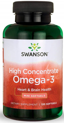Swanson, Omega-3 de alto concentrado - 120 cápsulas blandas