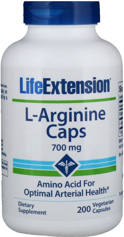 Life Extension, L-Arginine Caps, 700mg - 200 vcaps