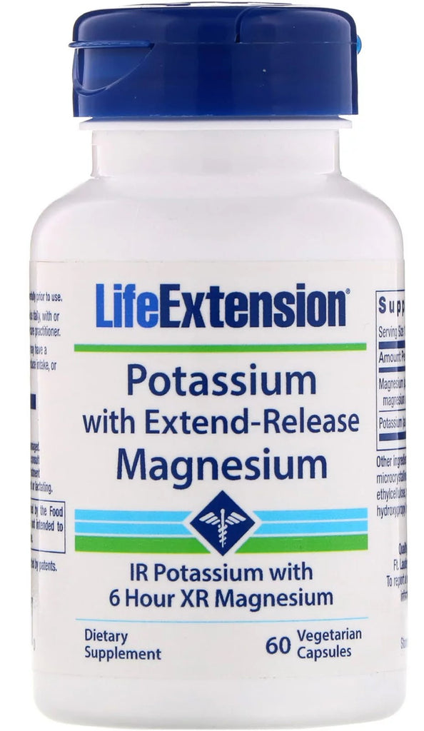 Life Extension, Potasio con Magnesio de Liberación Prolongada - 60 vcaps