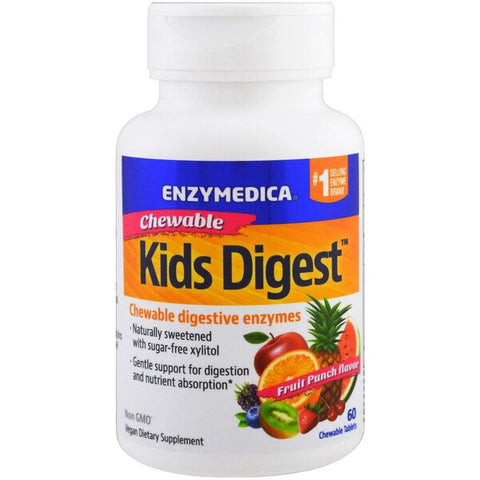 Enzymedica, Kids Digest, Fruit Punch - 60 chewables