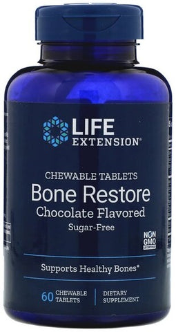 Life Extension, Bone Restore, Chocolate (EAN 737870212300) - 60 chewable tablets