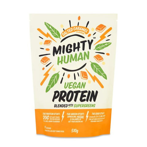 Mighty Human, Vegan Protein, Salted Caramel - 510g